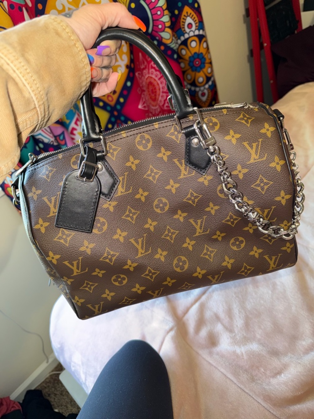 Louis Vuitton Brown Monogram Canvas Speedy soft 30 Bandoulière Bag